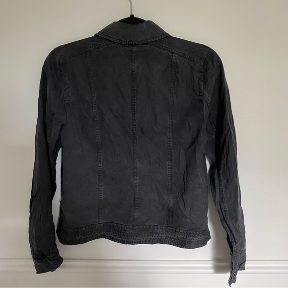 eileen Fisher Asymmetric Moto Button Linen Blend Jacket Small - Picture 7 of 8